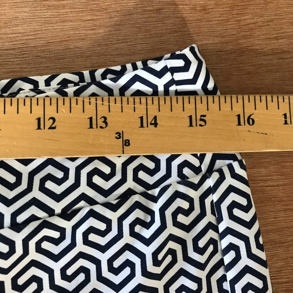 J. Mclaughlin Honeycomb Carmel Pants Women S Black White Geometric Zip Pocket - Picture 9 of 12